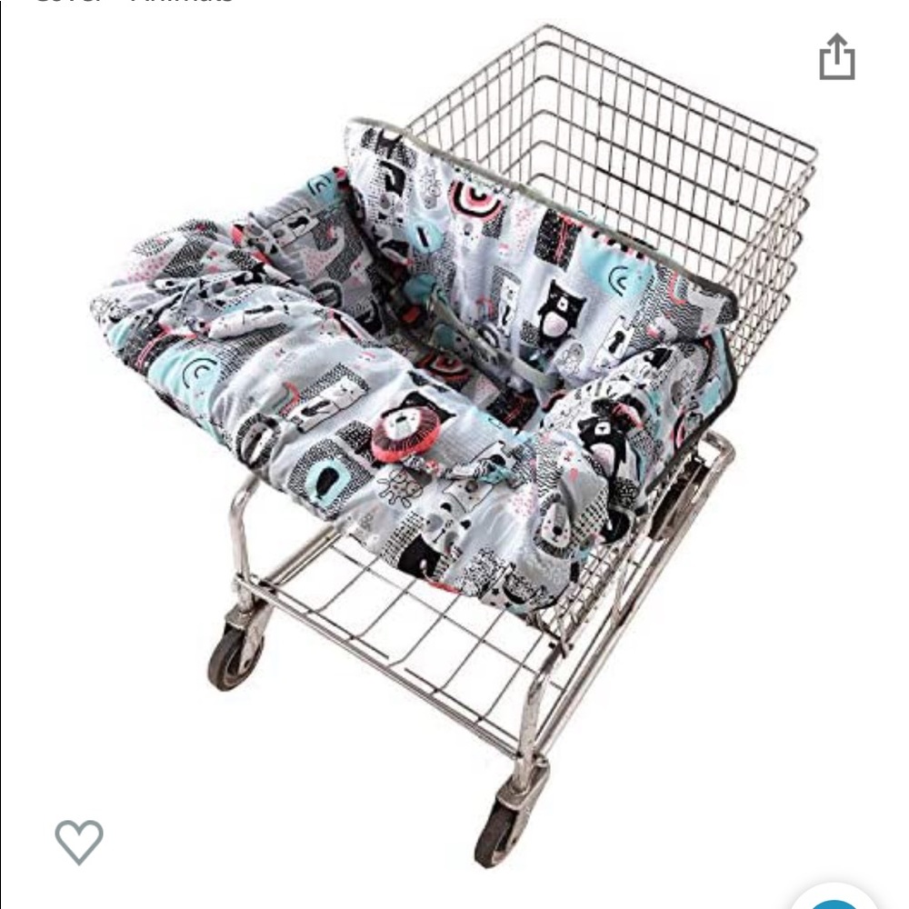 Reversible High Chair/Shopping Cart Cover, OS by Travel Bug